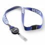 Polyester sublimatie lanyard met badge reel met metalen krimp Polyester sublimatie lanyard met badge reel met metalen krimp