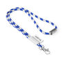 Polyester 2-kleurige koord-lanyard met full color label