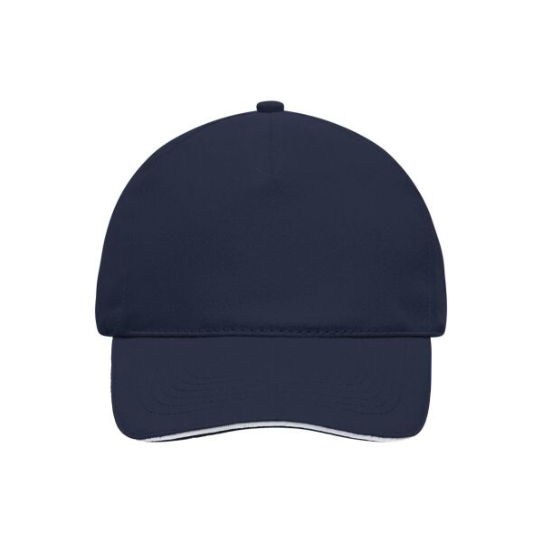 5 Panel Sandwich Cap navy/white one size 5 Panel Sandwich Cap navy/white one size