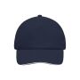 5 Panel Sandwich Cap navy/white one size