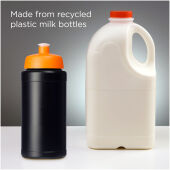 Baseline gerecyclede sportfles van 500 ml - Zwart/Oranje Baseline gerecyclede sportfles van 500 ml - Zwart/Oranje