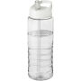 H2O Active® Treble 750 ml sportfles met tuitdeksel - Transparant/Wit