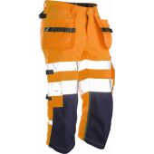2217 Hi-vis long shorts oranje/navy D084