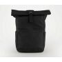 PREMIUM RECYCLED ROLL TOP BACKPACK, BLACK, One size, BAG BASE