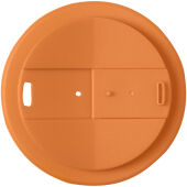 Americano® Eco 350 ml gerecyclede beker met spill-proof deksel - Oranje/Zwart