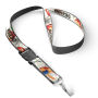 Afneembare polyester keycord met gesublimeerde satijnen overlay
