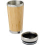 Bambus 450 ml beker met buitenzijde van bamboe - Bruin