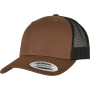 Tweekleurige Retro Truckerpet Coyote Brown / Black One Size