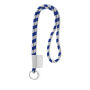 Polyester 2-kleurige koord-lanyard met full color label