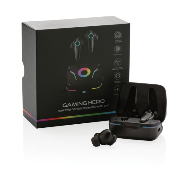 RGB gaming oordoppen met ENC, zwart RGB gaming oordoppen met ENC, zwart