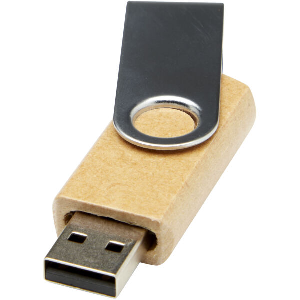 Rotate USB 3.0 van gerecycled papier - Kraft bruin - 128GB