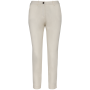 Ecologische enkellange chinobroek dames Ivory 44 FR