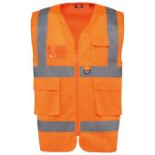 Gerecycled HI-VIZ VEILIGHEIDSHESJE met rits