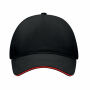 LONG BEACH SINGA - 5 panelen baseballpet - Zwart/Rood