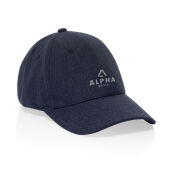 Milo AWARE™ recycled heather 6 paneel cap 200gr, donkerblauw