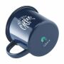 Retro Emaille Mok 350 ml - blauw/zwart