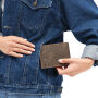 WILDERNESS I - Lederen billfold portemonnee bruin