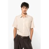 Overhemd in onderhoudsvriendelijk polykatoen-popeline korte mouwen heren Light khaki 3XL Overhemd in onderhoudsvriendelijk polykatoen-popeline korte mouwen heren Light khaki 3XL