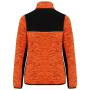 Gerecycled damesjasje in polytricot Fluorescent Orange Melange / Black S
