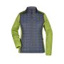 Ladies' Knitted Hybrid Jacket kiwi-melange/anthracite-melange XS