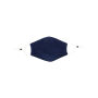 Herbruikbaar 2 laags katoenen gezichtsmasker, donkerblauw