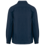 Verwassen herenoverhemd in linnen Washed Navy Blue XXL