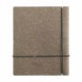 Recycled Leather Refillable Notebook A5 notitieboek - bruin