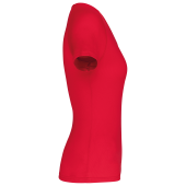 Dames sport-T-shirt V-hals Red XXL
