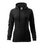 Sweatshirt women's Trendy Zipper black XXL