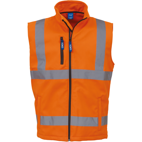Softshell veiligheidsbodywarmer