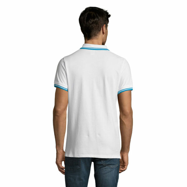 PASADENA MEN - PASADENA MEN POLO 200 - XXL - White/Aqua PASADENA MEN - PASADENA MEN POLO 200 - XXL - White/Aqua