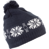 Gebreide kerstmuts met sterren Night Navy One Size