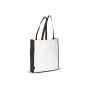 Schoudertas non-woven 75g/m² - Wit / Zwart