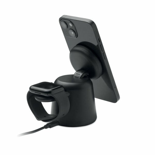 SIMPA - 3-in-1 draadloze oplader 15W - Zwart SIMPA - 3-in-1 draadloze oplader 15W - Zwart