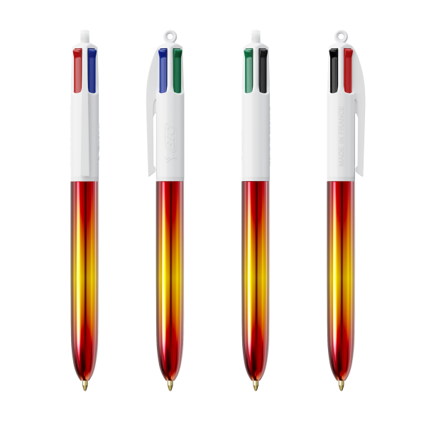 BIC® 4 Colours® Flags Collection 4 C. Flags Collection BP LP Red/Yellow/Red_UP&RI white
