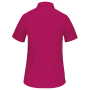 Overhemd in onderhoudsvriendelijk polykatoen-popeline korte mouwen dames Fuchsia 4XL