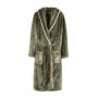 VINGA Louis luxe pluche RPET badjas maat S/M, groen