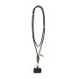 CarryLoop RCS rPET verstelbare lanyard met telefoonhouder, zwart CarryLoop RCS rPET verstelbare lanyard met telefoonhouder, zwart