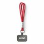 Sleutelhanger & telefoonhouder met koord met leren uiteinde.