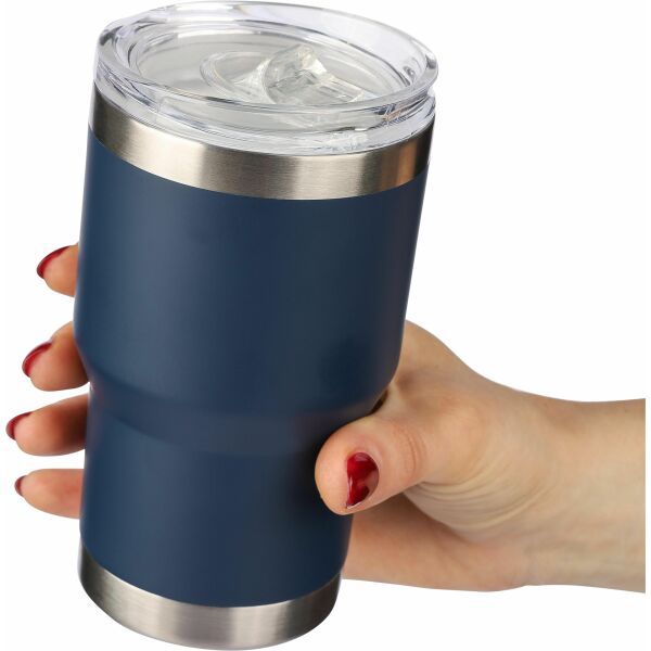 Gerecyclede roestvrijstalen dubbelwandige to go mok (350 ml) Ayen zwart Gerecyclede roestvrijstalen dubbelwandige to go mok (350 ml) Ayen zwart