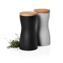 AdHoc Twin zout- en pepermolen set, zwart, wit