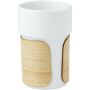 Fika 340 ml beker met bamboe hoes - Wit Fika 340 ml beker met bamboe hoes - Wit