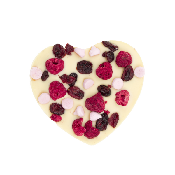Dag van de zorg cadeau | Chocolade hart handgemaakt wit| Brievenbuscadeau |125 gram