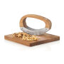 AdHoc RoccaVerde hakmes met snijplank, bruin