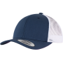 Tweekleurige Retro Truckerpet Navy / White One Size