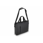 PU SoMa laptop messenger tas 28 x 38 x 5 cm - Zwart