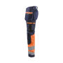 High Vis werkbroek met stretch en gereedschapszakken
