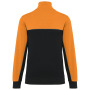 Ecologische uniseks sweater met ritskraag Black / Orange XXL