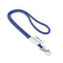 Polyester 2-kleurige koord-lanyard met full color label