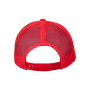 Retro Truckerpet met gekleurde klep RED / WHITE One Size